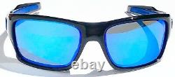 NEW Oakley TURBINE Black Ink POLARIZED Galaxy Blue 2 lens set Sunglass 9263