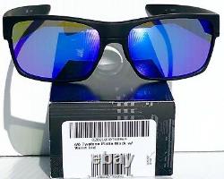 NEW Oakley TWO FACE Black MATTE Brushed w VIOLET Lens Sunglass oo9256
