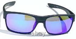 NEW Oakley TWO FACE Black MATTE Brushed w VIOLET Lens Sunglass oo9256