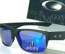 NEW Oakley TWO FACE Machinist BLACK POLARIZED Galaxy Blue Iridium Sunglass 9256