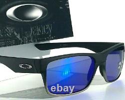 NEW Oakley TWO FACE Machinist BLACK POLARIZED Galaxy Blue Iridium Sunglass 9256