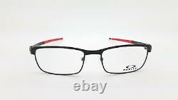 NEW Oakley Tincup RX Eyeglasses Frame Satin Black/Red OX3184-0952 AUTHENTIC 3184