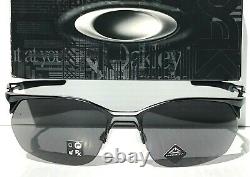 NEW Oakley WIRE TAP 2.0 Satin Black Alloy BLACKOUT PRIZM Gray Sunglasses 4145-01
