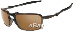 NEW RARE Collector OAKLEY BADMAN Polarized Pewter Tungsten Sunglasses OO 6020-02