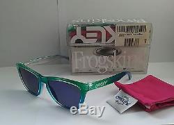 NIB Oakley FROGSKINS MARINE Fade Blue-Green/Blue Iridium Sunglasses 24-237 RARE