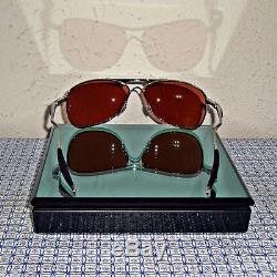New Men's Oakley Crosshair OO4060-02 Chrome with VR28 Black Iridium Sunglasses