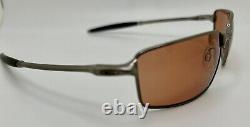 New Men's Oakley Square Wire Sunglasses Olive Chrome with Dark Bronze Lenses