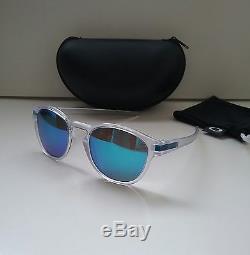 New OAKLEY LATCH CUSTOM Matte Clear Sapphire POLARIZED RARE Sunglasses holbrook