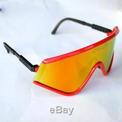 New OAKLEY Special Edition Eyeshade Mens Sunglasses Red Fire Iridium
