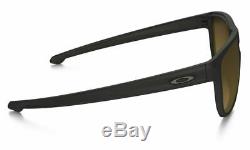 New OAKLEY Sunglasses Silver R OO9342-06 Matte Black / Brown Gradient Polarized