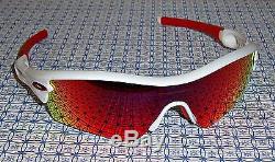 New Oakley 09-721J Men's Radar Path Golf Sunglasses Polished White/Red Iridium
