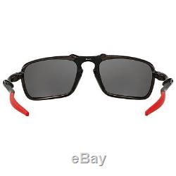 New Oakley Badman Dark Carbon Black Iridium Polarized Mens Sunglasses OO6020-07