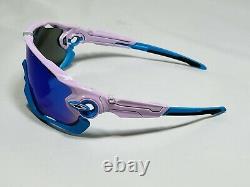 New Oakley Custom Jawbreaker Sunglasses Purple & Blue Frame Blue Sapphire Lens