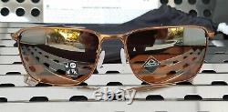 New Oakley EJECTOR Sunglasses 4142-0558 Stn Rose Gld with Prizm Tungsten Polarized
