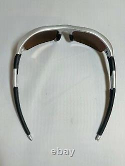 New Oakley Flak Jacket Sunglasses Silver Frame With Fire Iridium Lenses Sport