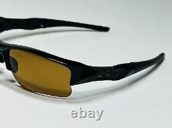 New Oakley Flak Jacket XLJ Sunglasses Polished Black Bronze Polarized Lens