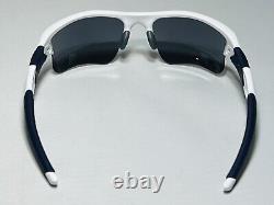 New Oakley Flak Jacket XLJ Sunglasses White With Navy Frame Black Iridium Lens