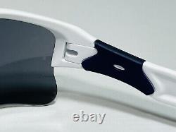 New Oakley Flak Jacket XLJ Sunglasses White With Navy Frame Black Iridium Lens