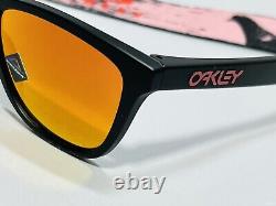 New Oakley Frogskins X Staple XXV Sunglasses Matte Black Prizm Ruby With Leash