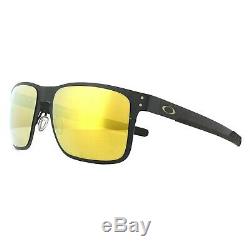 New Oakley HOLBROOK Metal OO4123-1355 Matte Black 24K Iridium 55MM Sunglasses