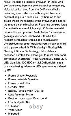 New Oakley Helux Prizm Gaming Lens / Computer Screen Sunglasses Matte Black Rare