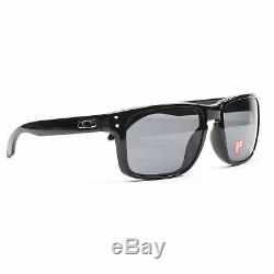 New Oakley Holbrook Polished Black Grey Polarized Lens OO9102-02 Mens Sunglasses