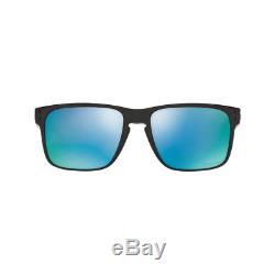New Oakley Holbrook Sunglasses OO9102-C1 Polished Black Prizm Deep H2O Polarized