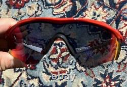 New Oakley M2 Frame Redline Mens Shield Sunglasses With +Red Iridium Lens Rare