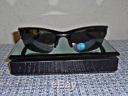 New Oakley Men's Polarized Half Jacket 2.0 OO9144-04 Black Wrap Sunglasses