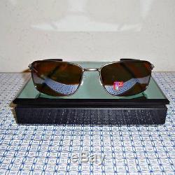 New Oakley Men's Polarized Square Wire OO6016-01 Titanium Square Sunglasses