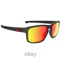 New Oakley Men's Sliver OO9262-12 Black Mirror Rectangle Sunglasses Fast Ship