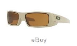 New Oakley Mens Gascan Sunglasses Military Desert Frame Bronze Lens US Flag Icon