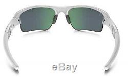 New Oakley OO9009 26-222 FLAK JACKET XLJ Matte White Jade Iridium Sunglasses