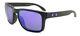 New Oakley Oo9102-26 Holbrook J Wilson Sunglasses Matte Black L Violet Iridium