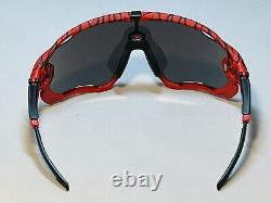 New Oakley Red Tiger Jawbreaker Sunglasses Prizm Black Limited Edition Striped