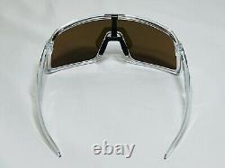 New Oakley Sutro Custom Sunglasses Clear Frame 24k Gold Lens Rare Transparent