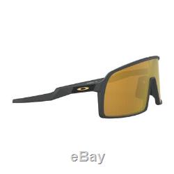 New Oakley Sutro Sunglasses OO9406 05 Matte Carbon Gold Prizm Mirrored Lens 37mm