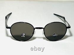 New Oakley Terrigal Sunglasses Satin Black Metal Frame Prizm Grey Lens Round