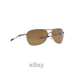New Oakley Ti Crosshair Titanium Sunglasses OO6014-01 Tungsten Iridium Polarized