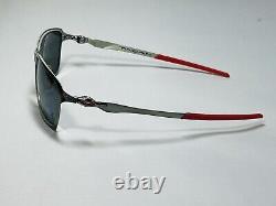 New Oakley Tincan Ferrari Sunglasses Black Chrome With Black Iridium Polarized