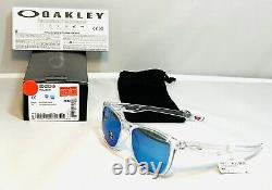 New Oakley Trillbe X Sunglasses Polished Clear Frame Sapphire Iridium Polarized