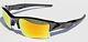 Oakley Flak Jacket Xlj Sunglasses Polished Black/fire Iridium New 03-899