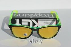 OAKLEY Frogskins Sunglasses Translucent Retina Burn/24K Iridium OO9013 NEW