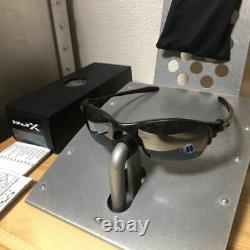 OAKLEY HALF X Metal Carbon Frame Sunglasses Black Iridium Lens Men's Eyewear