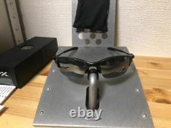 OAKLEY HALF X Metal Carbon Frame Sunglasses Black Iridium Lens Men's Eyewear
