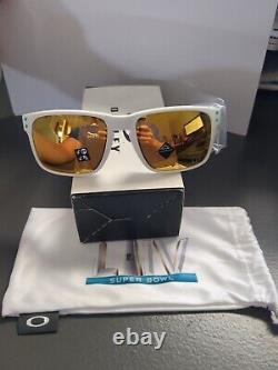 OAKLEY Holbrook POLARIZED Sunglasses Matte White/Prizm 24K Miami Super Bowl LIV