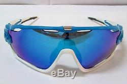 OAKLEY JAWBREAKER Sunglasses OO9290-02 Sky Blue Sapphire Iridium Aerodynamic NEW