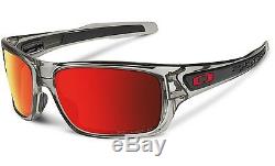 Oakley Mens Turbine Sunglasses Oo9263-10 Grey Ink Ruby Iridium Polarized New
