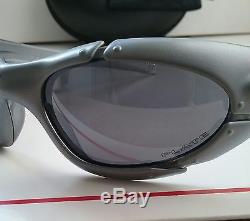 OAKLEY PLATE Dark Silver with Black RARE Vintage Sunglasses romeo splice juliet