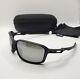 Oakley Siphon Matte Black / New Titanium Polarized Sunglasses Eyepatch Badman